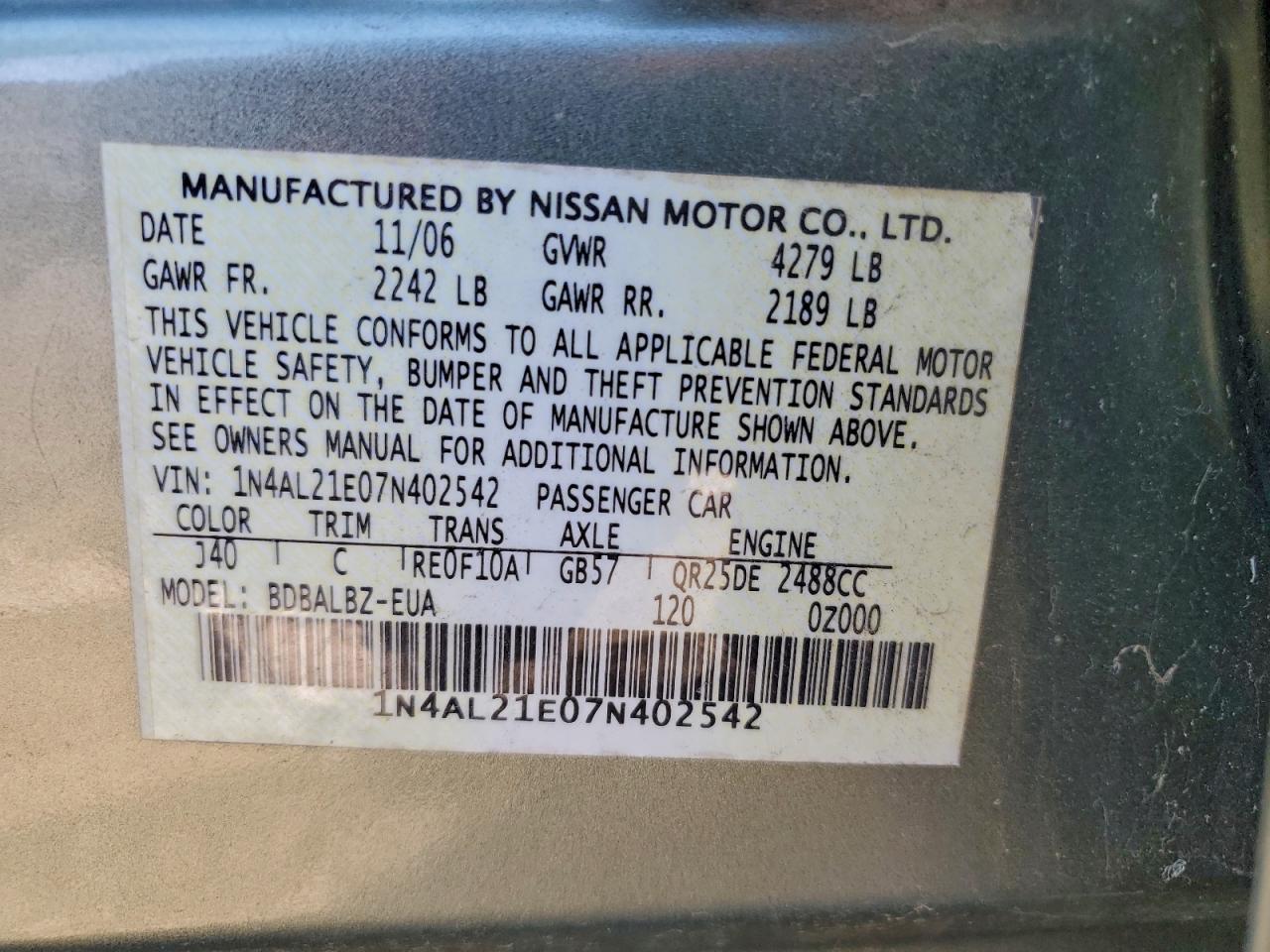 Nissan Altima 2.5 Image 9