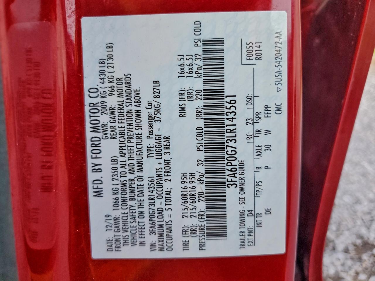 Ford Fusion S Image 5